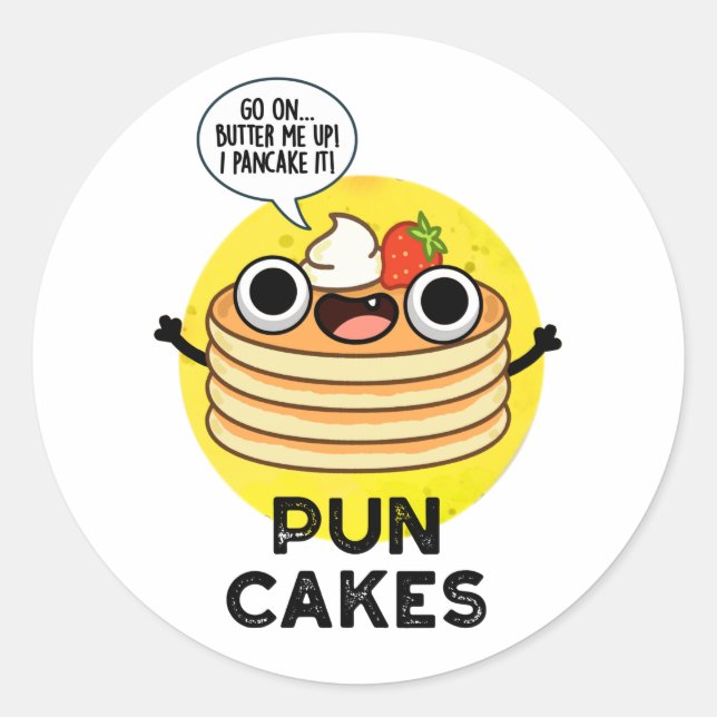 Adesivo Puncakes Engraçado Pancake Pun (Frente)