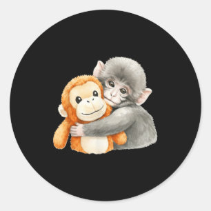 Adesivo Punchkung o macaco segurando meme de amigo de pelú