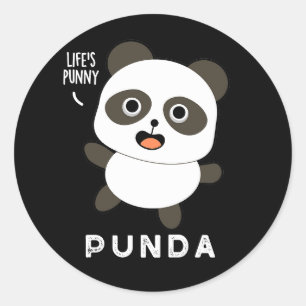 Adesivo Punda Funny Animal Panda Pun Dark BG