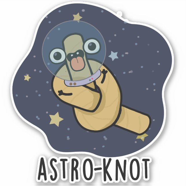 Adesivo Punho Astro-knot Astronauta Engraçado  (Frente)