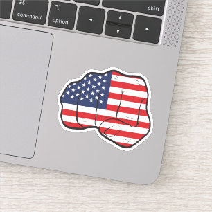 Adesivo Punho de Bandeira Americano