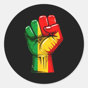 Adesivo Punho do Poder Negro Bandeira Pan-Africana Erguida