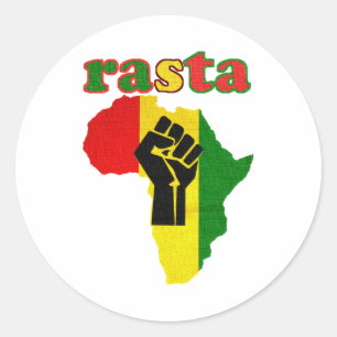Adesivo Punho do poder preto de Rasta sobre África