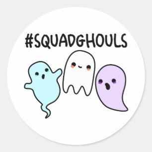 Adesivo Punição de Fantasmas da Equipe Funny Halloween 