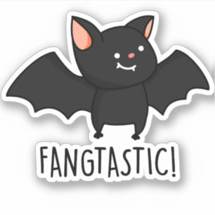 Adesivo Punição de Halloween Engraçada Fangtástica