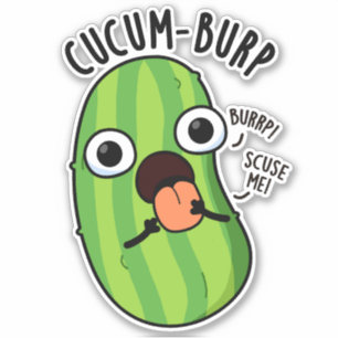 Adesivo Punição de pepino Cucum-burp engraçada 