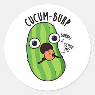 Adesivo Punição de Pepino Engraçada Cucum-burp 