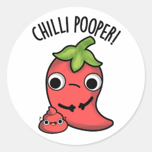 Adesivo Punição de Pimenta Engraçada Chili Pooper
