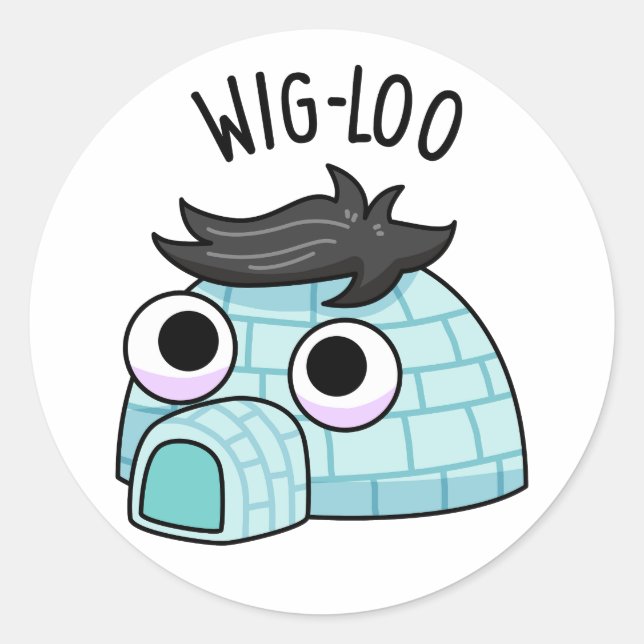 Adesivo Punição Divertida de Igloo Peruca  (Frente)