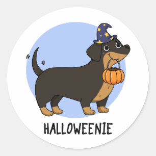 Adesivo Punição engraçada de cachorro salsicha de Hallowee