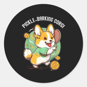 Adesivo Punição engraçada de pickleball de cachorro corgi