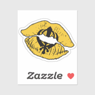 Adesivo Punjab Khalistan Punjabi Sikh Lipstick Love Flag