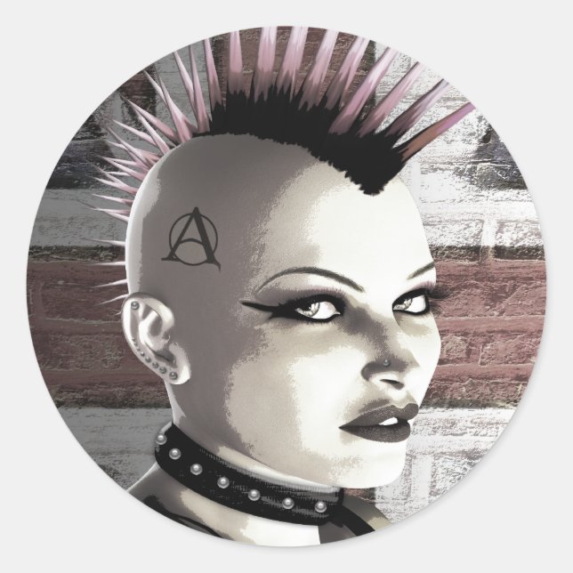 Adesivo Punk Girl Stickers (Frente)
