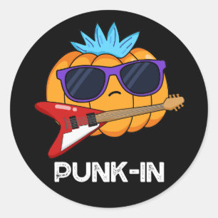 Adesivo Punk in Funny Punk Rock Pumpkin Dark BG