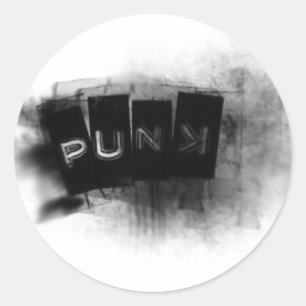 Adesivo Punk preto e branco