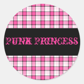 Adesivo Punk Princess Pink and Black Xadrez Sticker