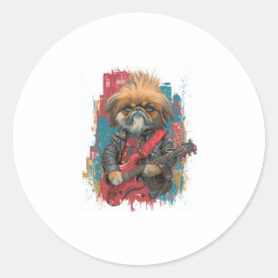 Adesivo Punk Rock Pekingese � Cão Rebel