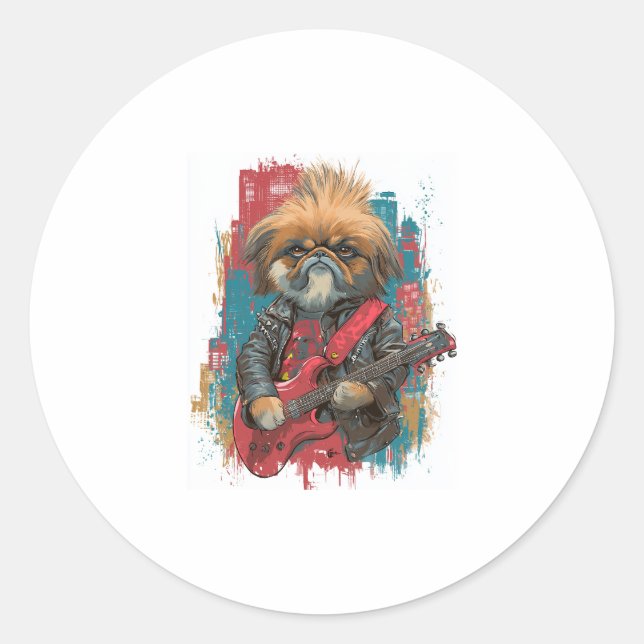 Adesivo Punk Rock Pekingese � Cão Rebel (Frente)