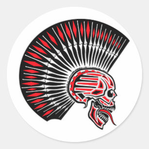 Adesivo Punk Rocker Skull Tattoo