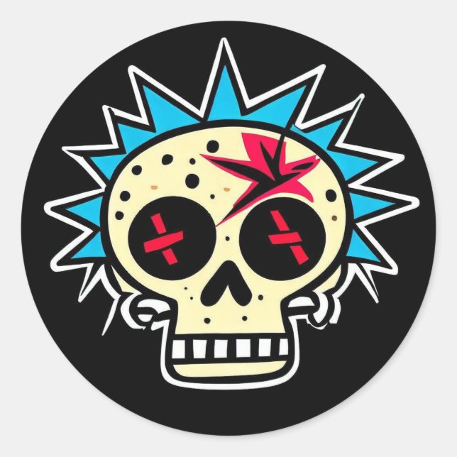 ADESIVO 'PUNK SKULL' (Frente)