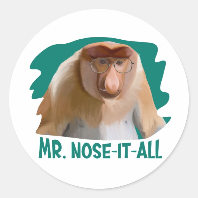 Adesivo Punny Proboscis Monkey (Frente)