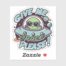 Puns de Alien Verde Fofo Me Dê Espaço Por Favor