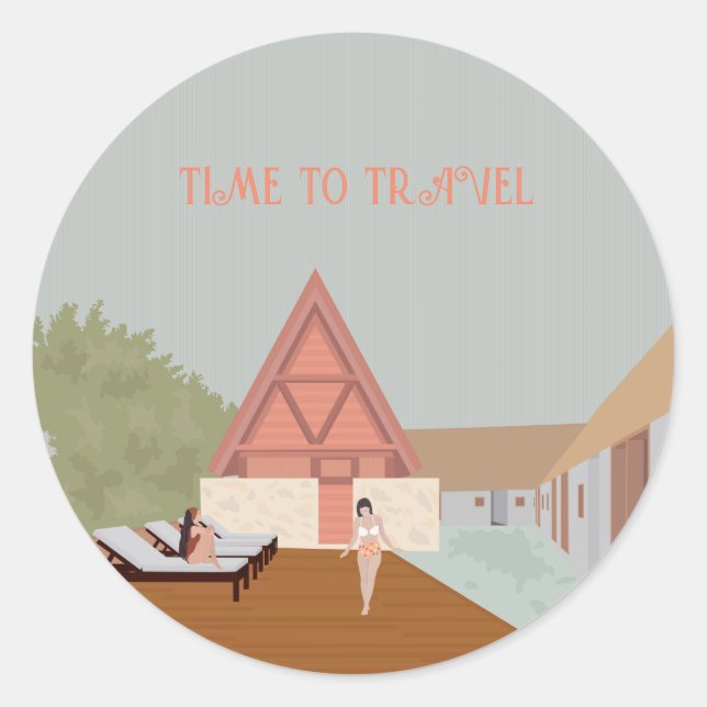 Adesivo Punta Caliza Holbox, casa de vacaciones, viajar (Frente)