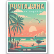 Punta Cana DR. Retro Flamingos Souvenir 1950