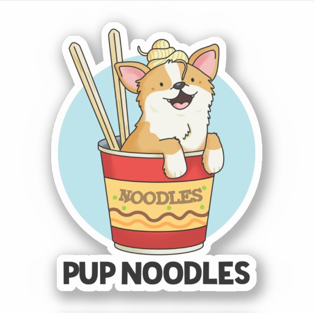 Adesivo Pup Noodles Funny Cup Noodles (Frente)