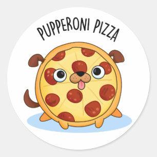 Adesivo Pupperoni Pizza Funny Pizza Pun