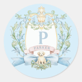 Adesivo Puppy Blue Ribbon Crest | Baby Boy