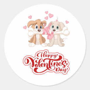 Adesivo Puppy com Feliz dia de os namorados