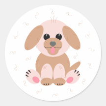 Puppy Dog Cartoon Pastel Personalizado