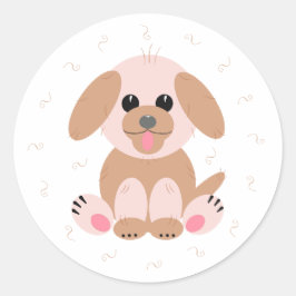 Adesivo Puppy Dog Cartoon Pastel Personalizado
