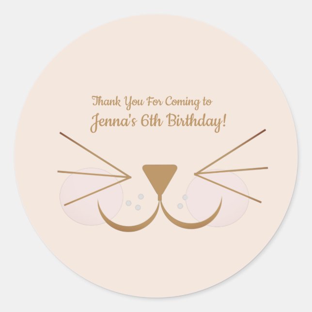 Adesivo Puppy Dog Kitten Face Party Favor (Frente)