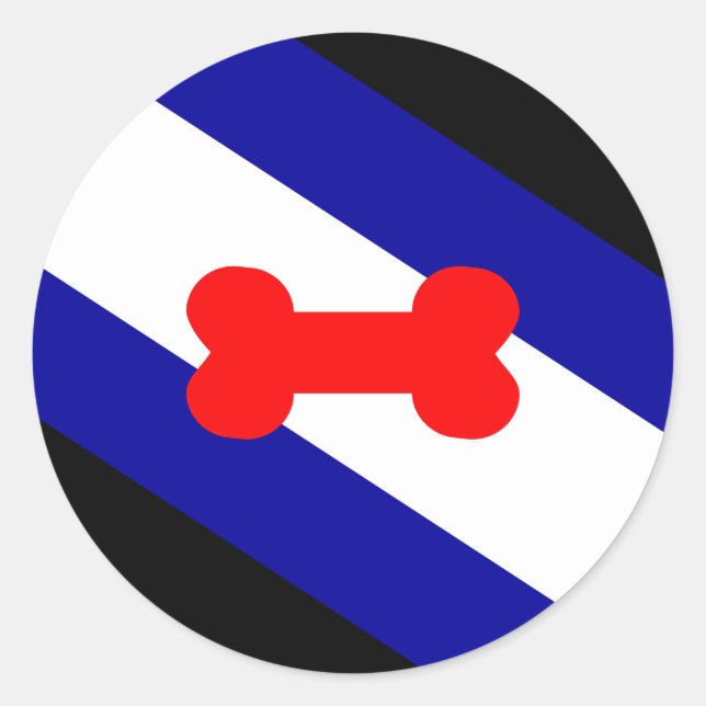 Adesivo Puppy Play Pride Flag  (Frente)