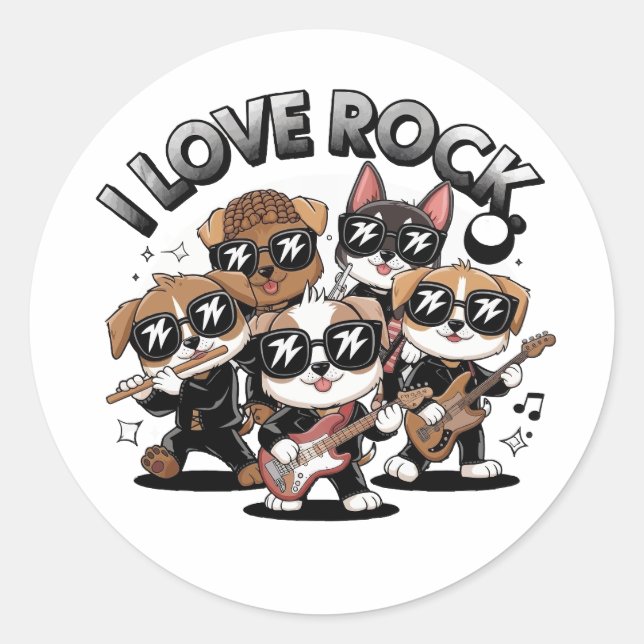 Adesivo Puppy rock band (Frente)