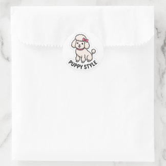 Adesivo Puppy Style Cute Poodle Sticker – Kawaii Dog Lover