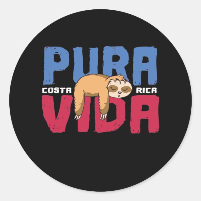 Adesivo Pura Vida Sloth (Frente)