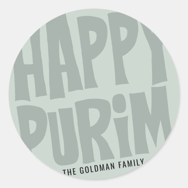 Adesivo Purim Round Sticker (Frente)