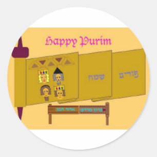 Adesivo Purim Stickers Feliz