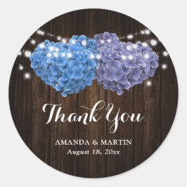 Adesivo Purple and Blue Floral Wedding Thank You
