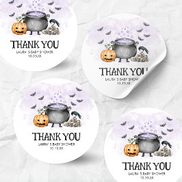 Adesivo Purple Baby is Brewing Halloween Baby Shower