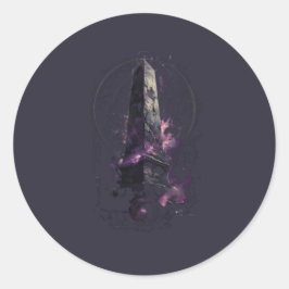 Adesivo Purple Cosmic Obelisk Occult Dark Art