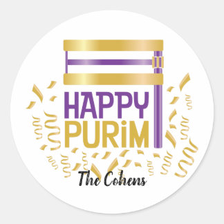 Adesivo Purple Dourado Purim e Grogger