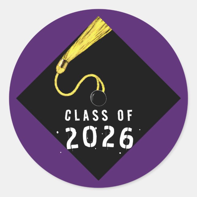 Adesivo Purple Graduation 2026 (Frente)