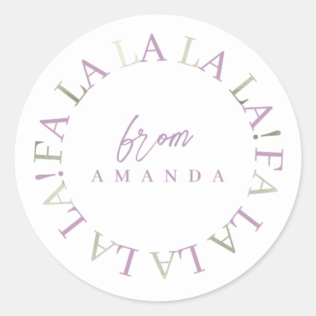 Adesivo Purple Green Christmas Fa La ID1009 (Frente)