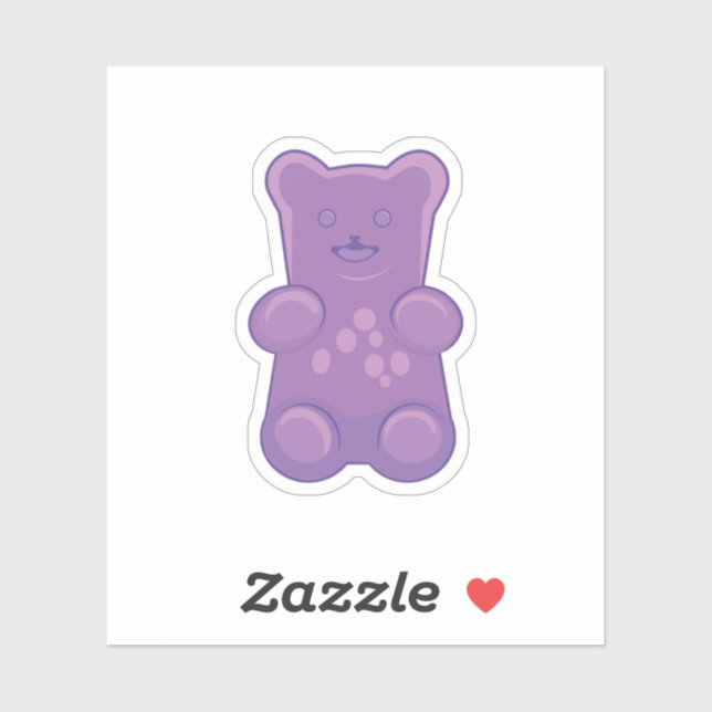 Adesivo purple gummy bear (Folha)