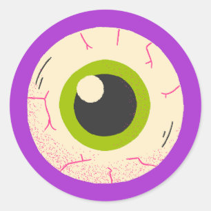 Adesivo Purple Halloween Quirky Cute Spooky Eyeball