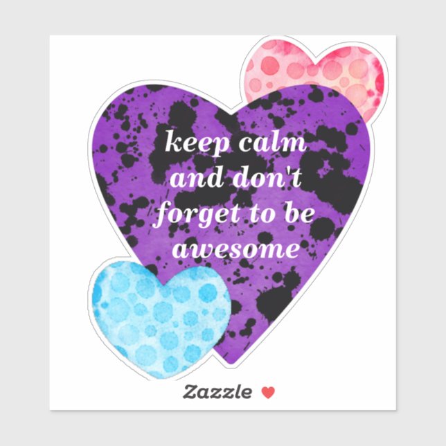 Adesivo Purple heart vibrant red love (Folha)